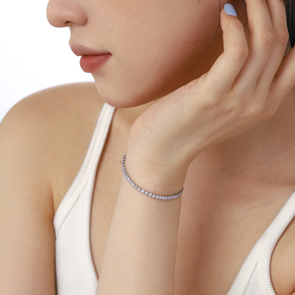 [Joyas Regalia] Pulsera diaria deslumbrante con corte redondo brillante
