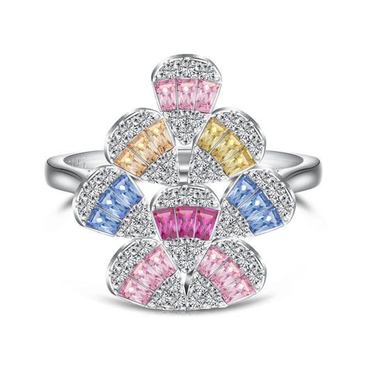 [Joyas Regalia] Anillo diario con forma de gota de agua de colores brillantes