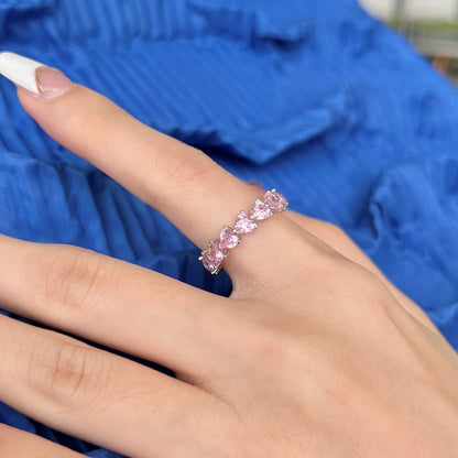 [Joyería Regalia] Anillo de enamorados con corte de corazón, radiante y romántico, de 0,25 quilates