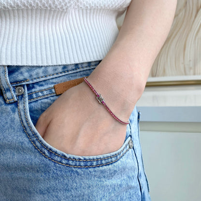 [Joyas Regalia] Pulsera diaria deslumbrante con corte redondo colorido