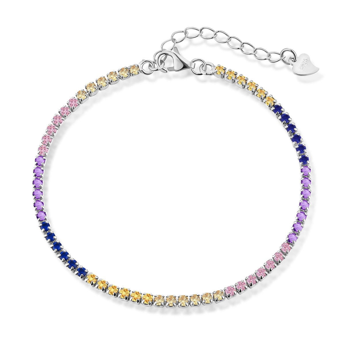 [Joyas Regalia] Pulsera de tenis con corte princesa brillante y radiante