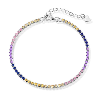 [Joyas Regalia] Pulsera de tenis con corte princesa brillante y radiante