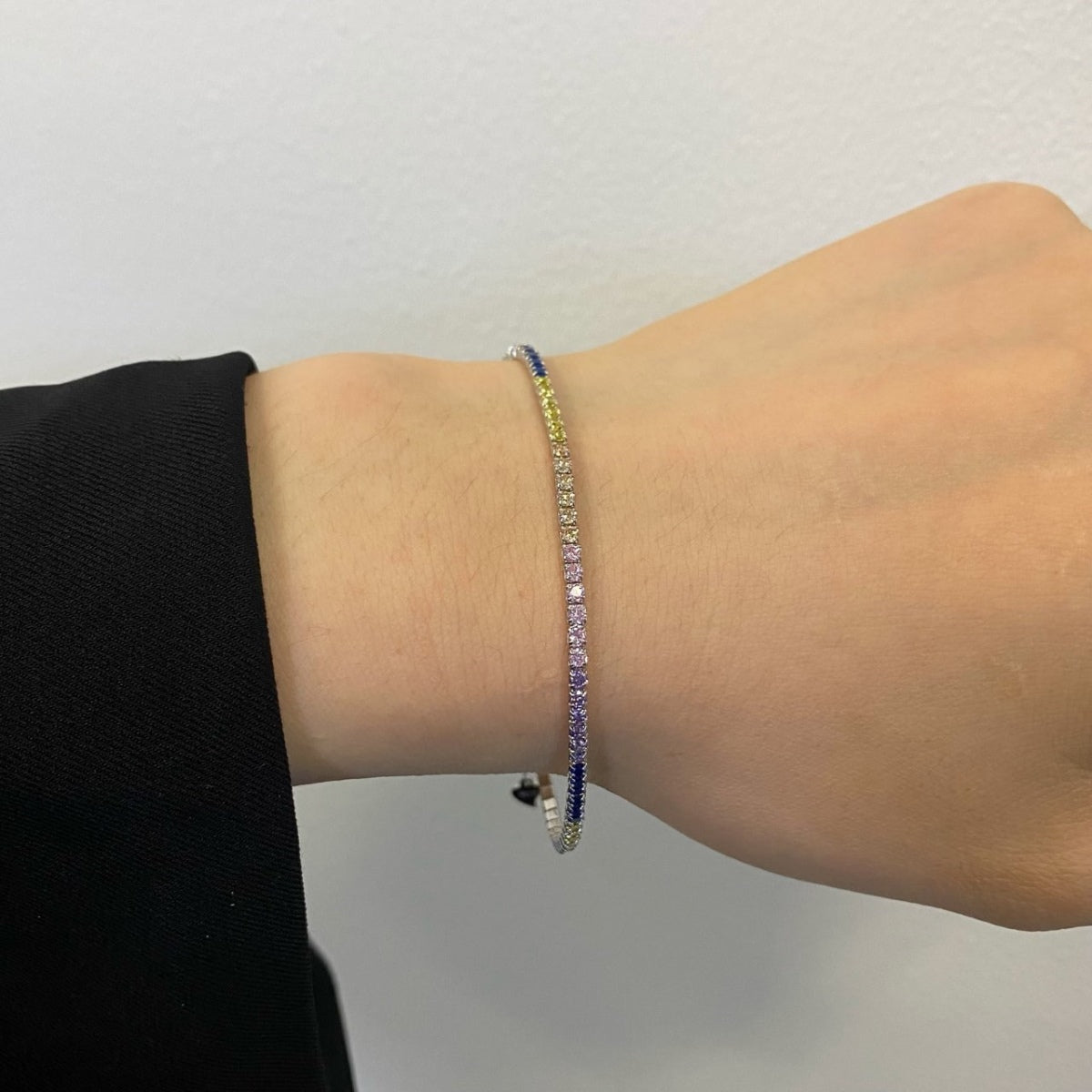 [Joyas Regalia] Pulsera de tenis con corte princesa brillante y radiante