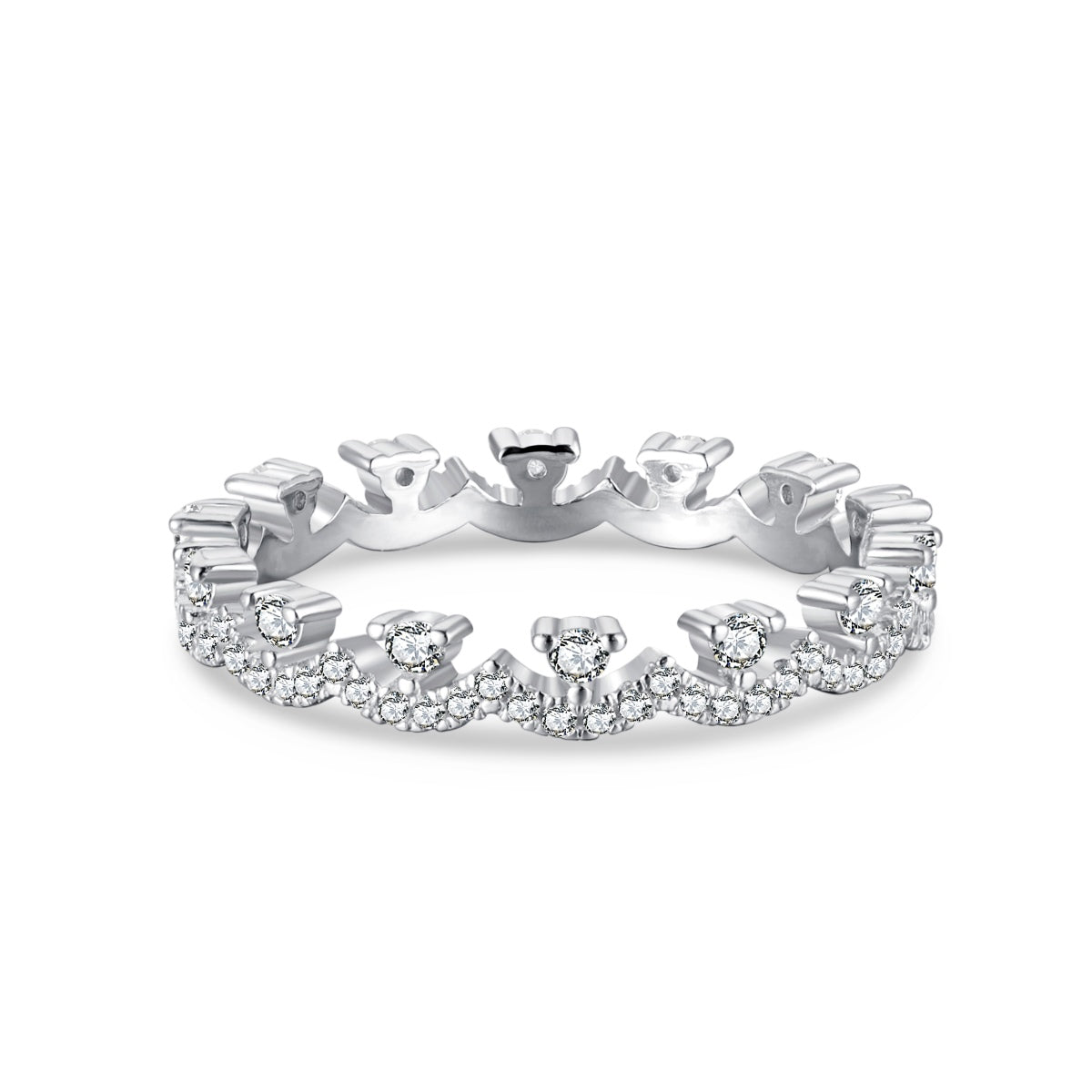 [Joyas Regalia] Elegante anillo de fiesta redondo y resplandeciente