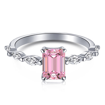 [Joyas Regalia] Anillo diario de corte radiante y delicado de 1,0 quilates