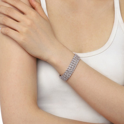 [Joyas Regalia] Pulsera de fiesta con corte redondo elegante y ornamentado