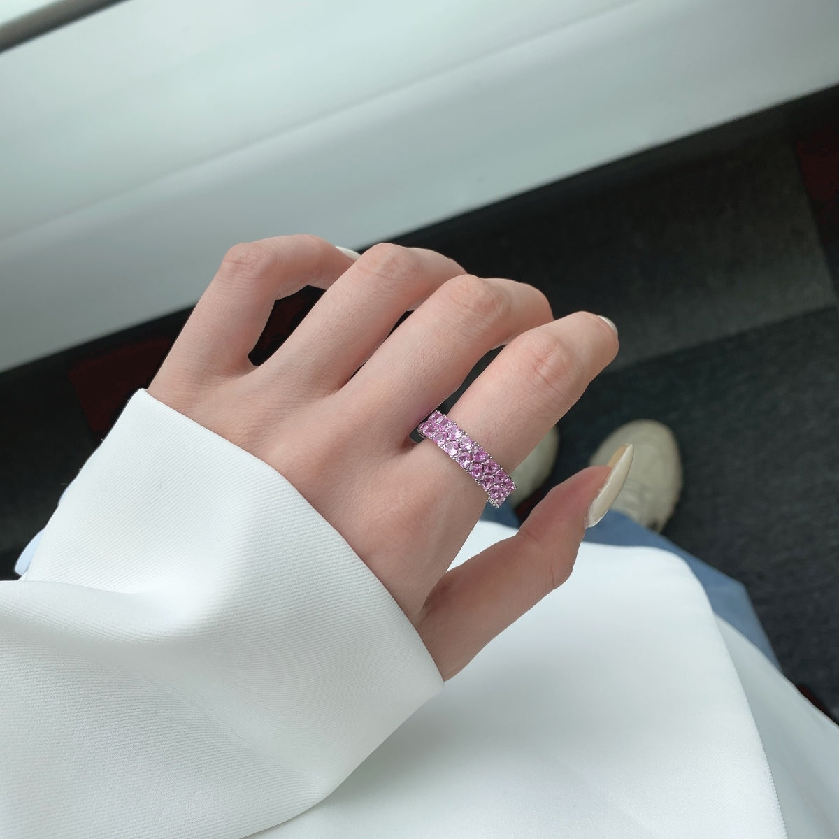[Regalia jewelry]Sparkling Full Heart Ring