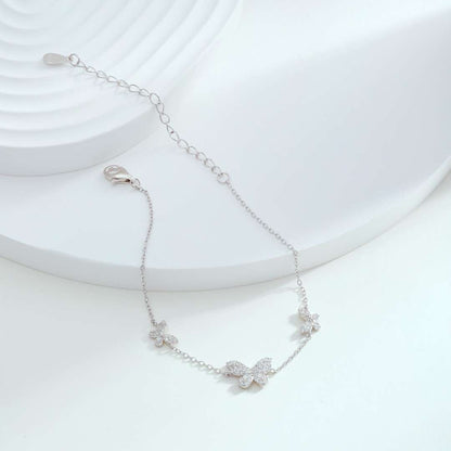 [Joyas Regalia]Pulsera delicada con colgante de mariposa