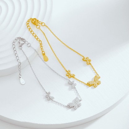 [Joyas Regalia]Pulsera delicada con colgante de mariposa