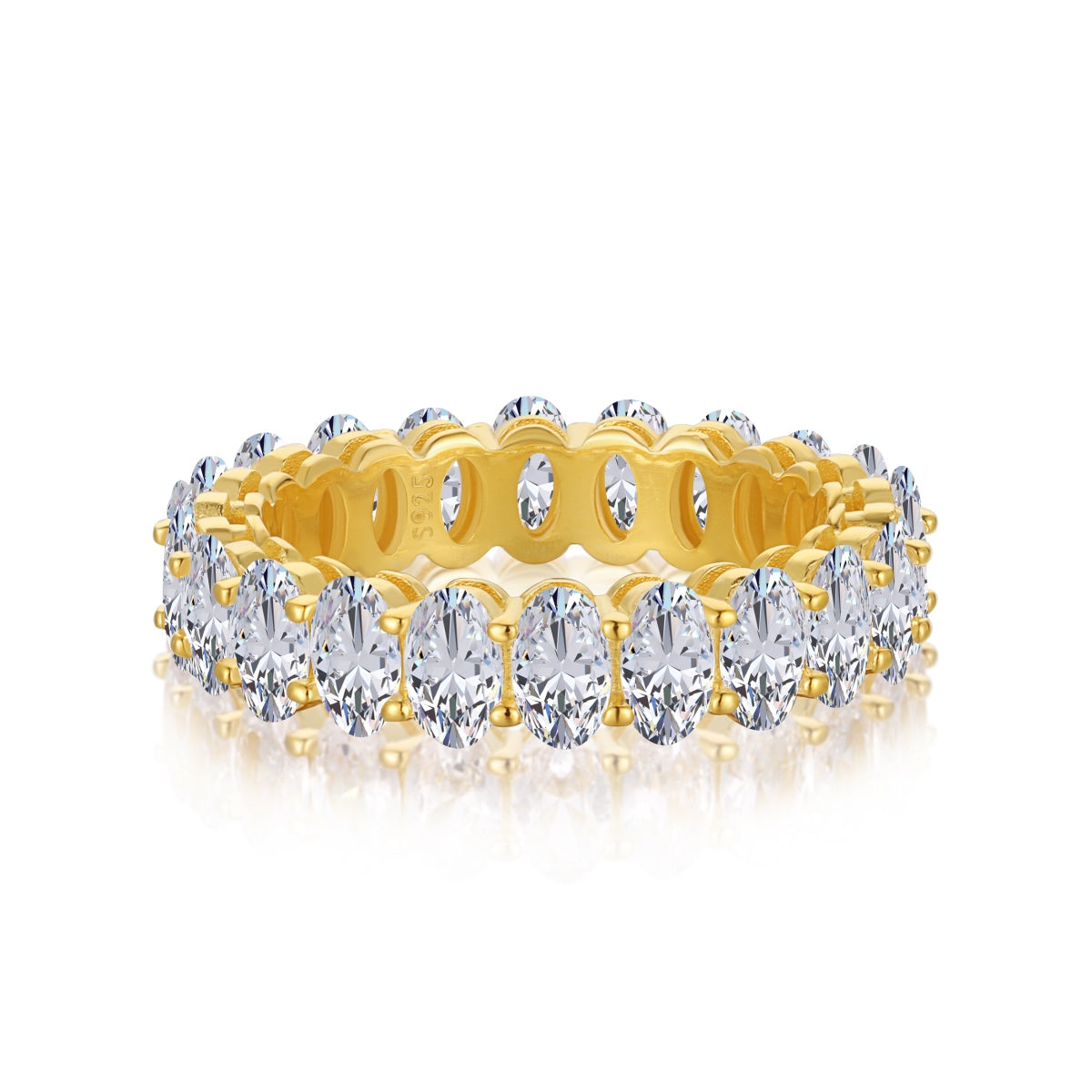 [Bijoux Regalia] Bague tennis ornée de taille ovale