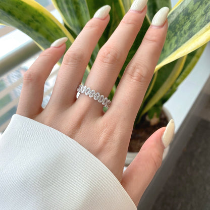 [Bijoux Regalia] Bague tennis ornée de taille ovale