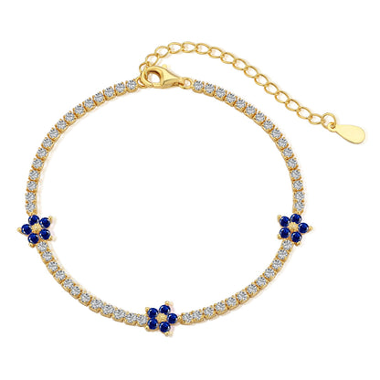 [Joyas Regalia] Pulsera de tenis con forma de flor brillante