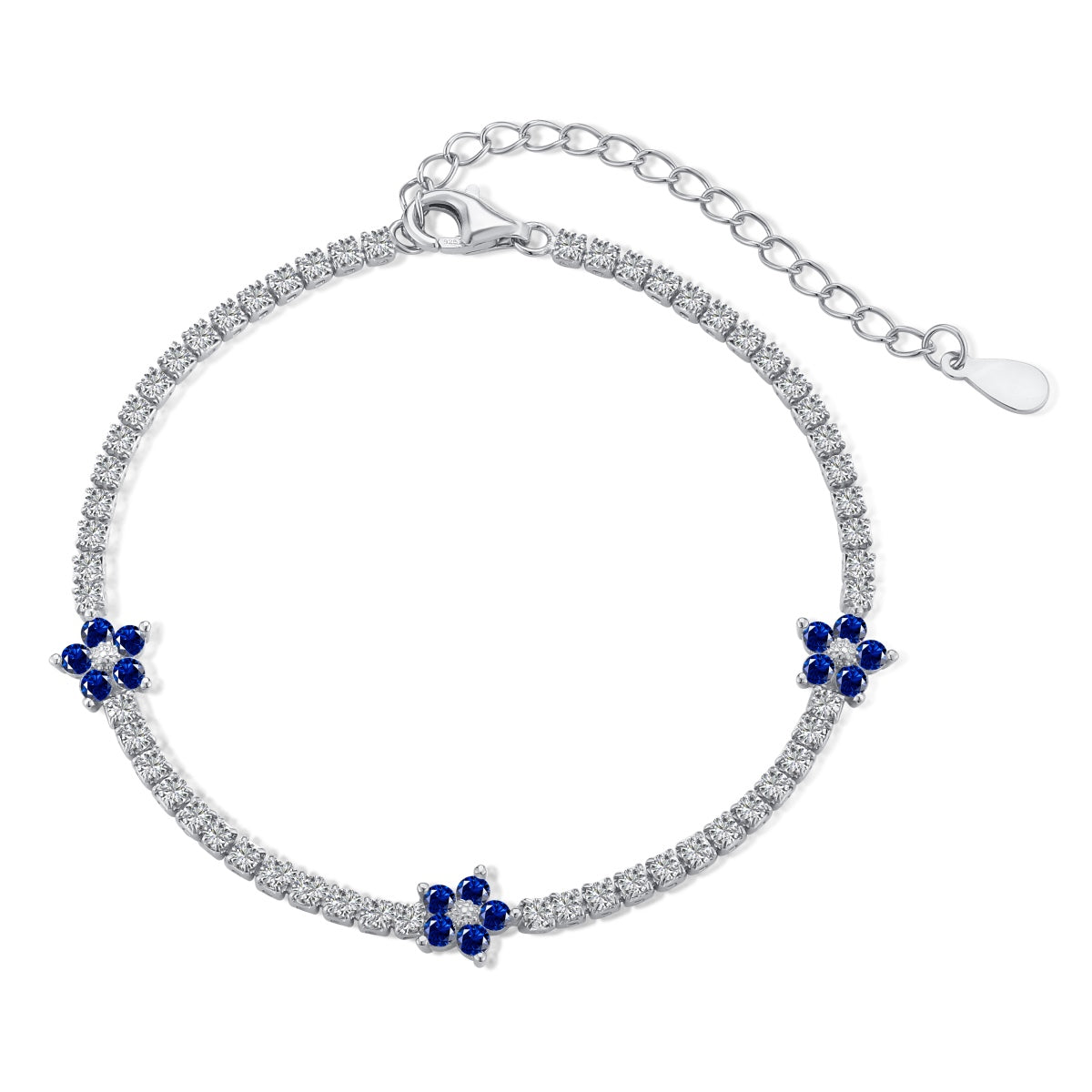 [Joyas Regalia] Pulsera de tenis con forma de flor brillante