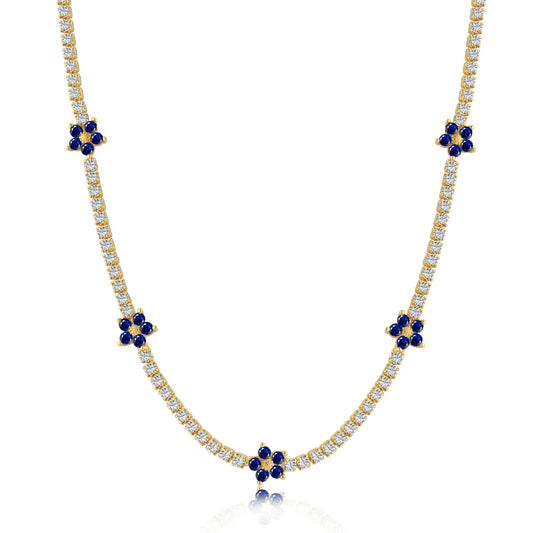 [Joyas Regalia] Collar de tenis de lujo con flores de colores