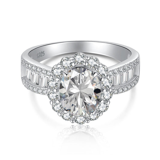 [Bijoux Regalia] Bague de banquet éblouissante et charmante de 1,5 carat à taille ovale