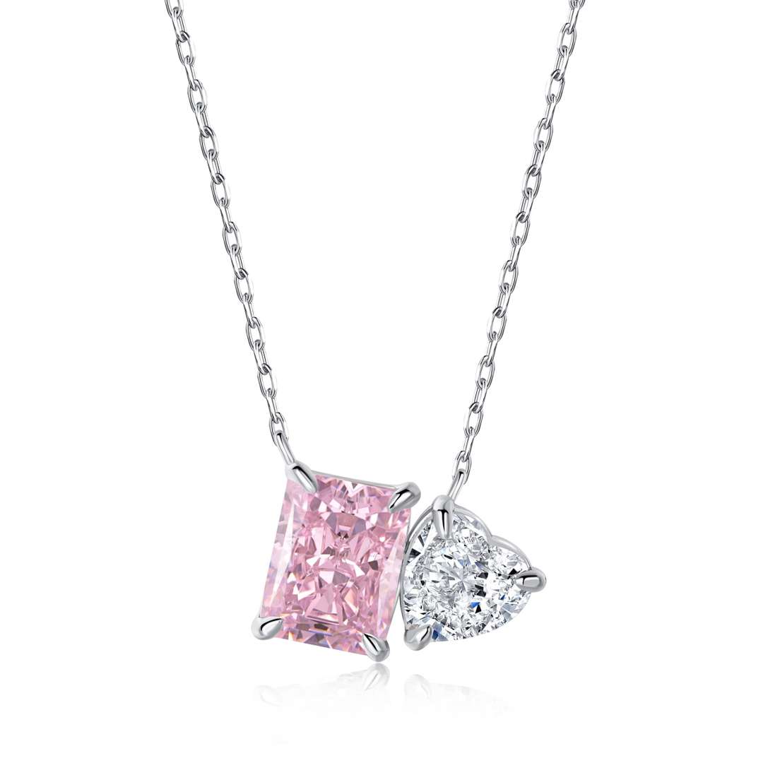 [Bijoux Regalia] Collier éblouissant en forme de carré et de cœur