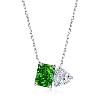 [Bijoux Regalia] Collier éblouissant en forme de carré et de cœur