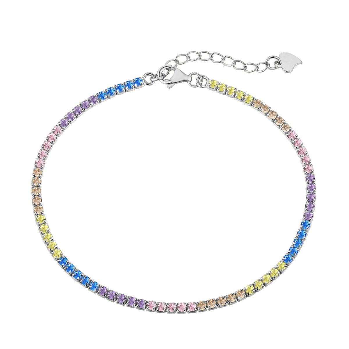 [Joyas Regalia] Pulsera diaria deslumbrante con corte redondo colorido