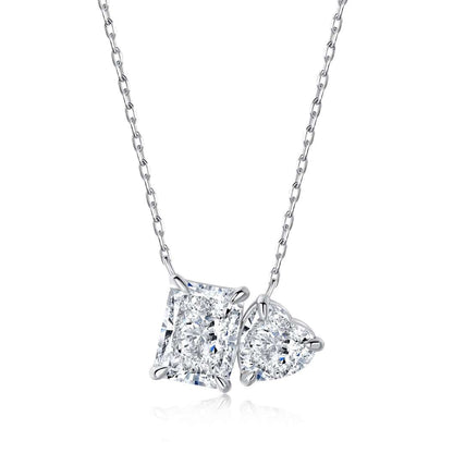 [Bijoux Regalia] Collier éblouissant en forme de carré et de cœur