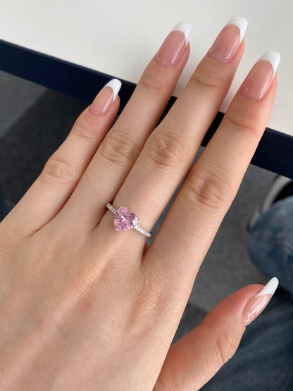 [Regalia jewelry]2.0 Carat Dazzling Lustrous Heart Cut Lover Ring