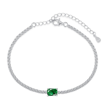 [Bijoux Regalia] Bracelet de banquet unique taille émeraude de 1,0 carat