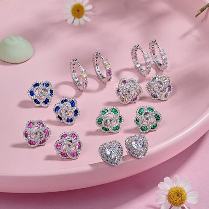[Joyas Regalia] Pendientes deslumbrantes con forma de corazón