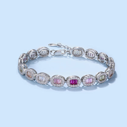 [Regalia jewelry]Exquisite Ornate Emerald Cut Daily Bracelet