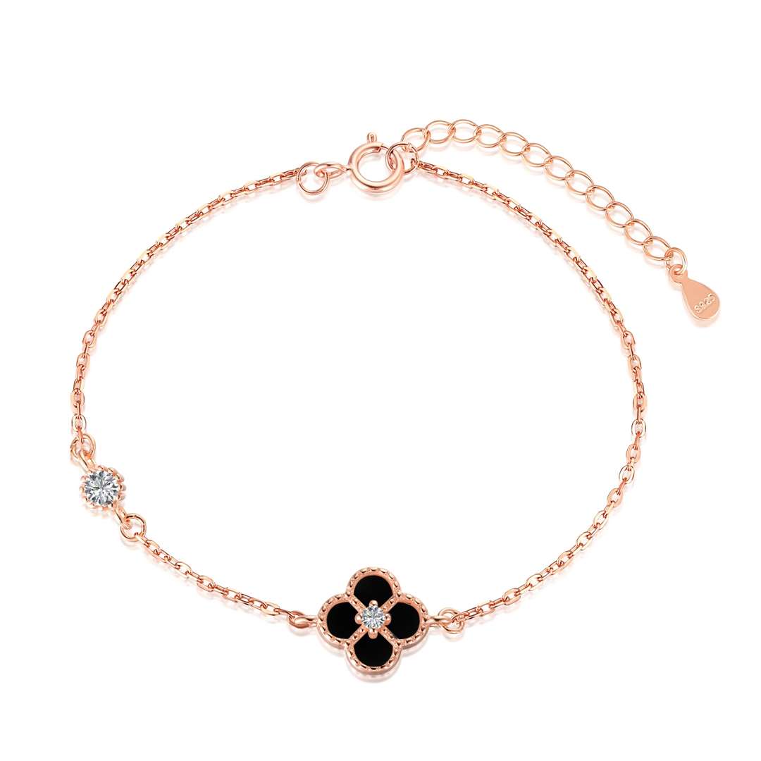 [Joyas Regalia] Delicada pulsera de trébol de cuatro hojas