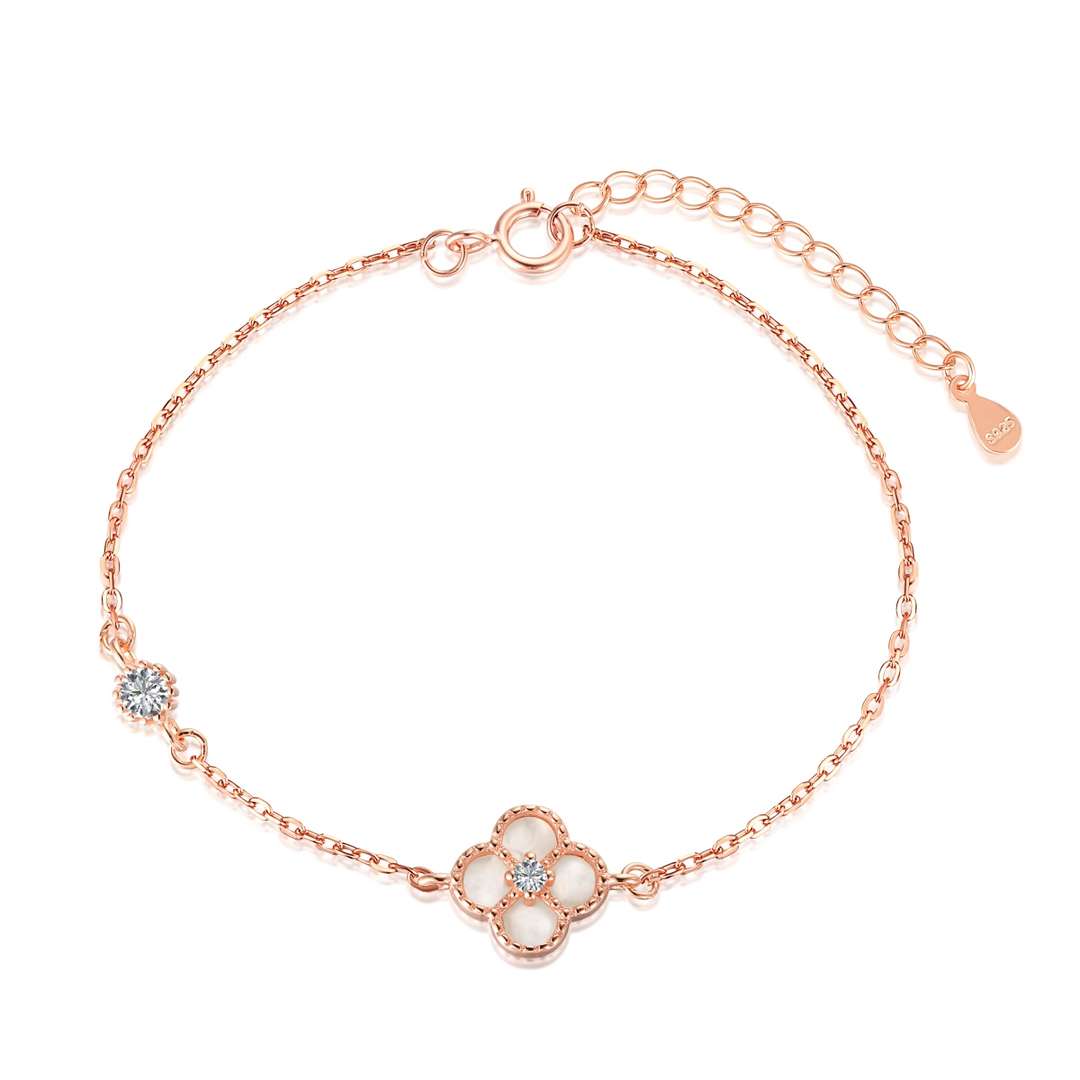 [Joyas Regalia] Delicada pulsera de trébol de cuatro hojas