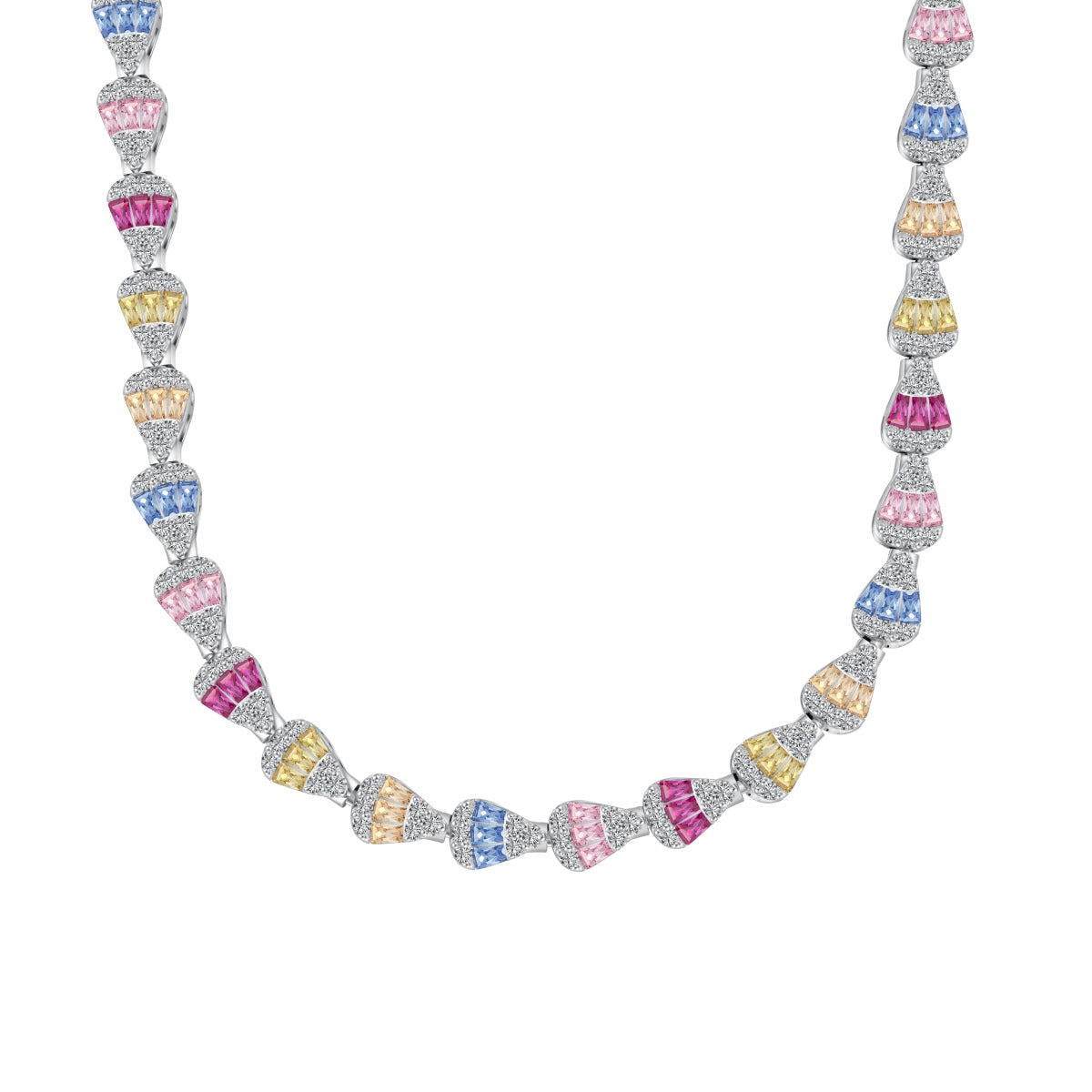 [Joyas Regalia]Collar de arcoíris radiante y colorido
