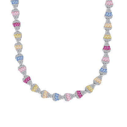 [Joyas Regalia]Collar de arcoíris radiante y colorido
