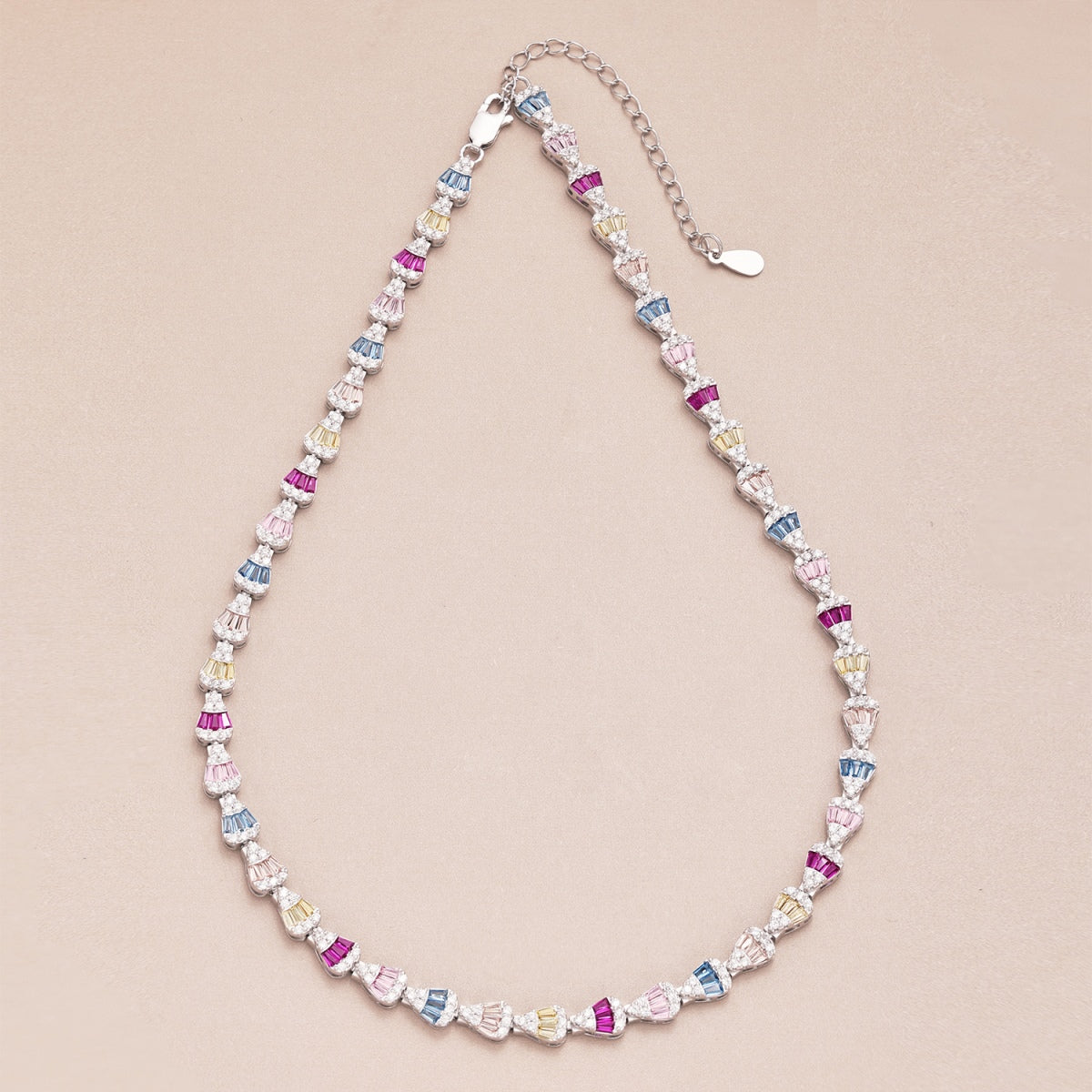 [Joyas Regalia]Collar de arcoíris radiante y colorido