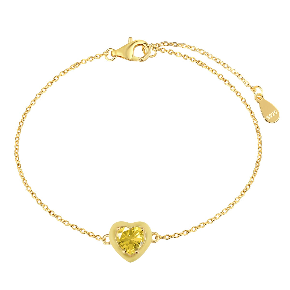 [Joyas Regalia] Pulsera romántica con forma de corazón brillante para enamorados