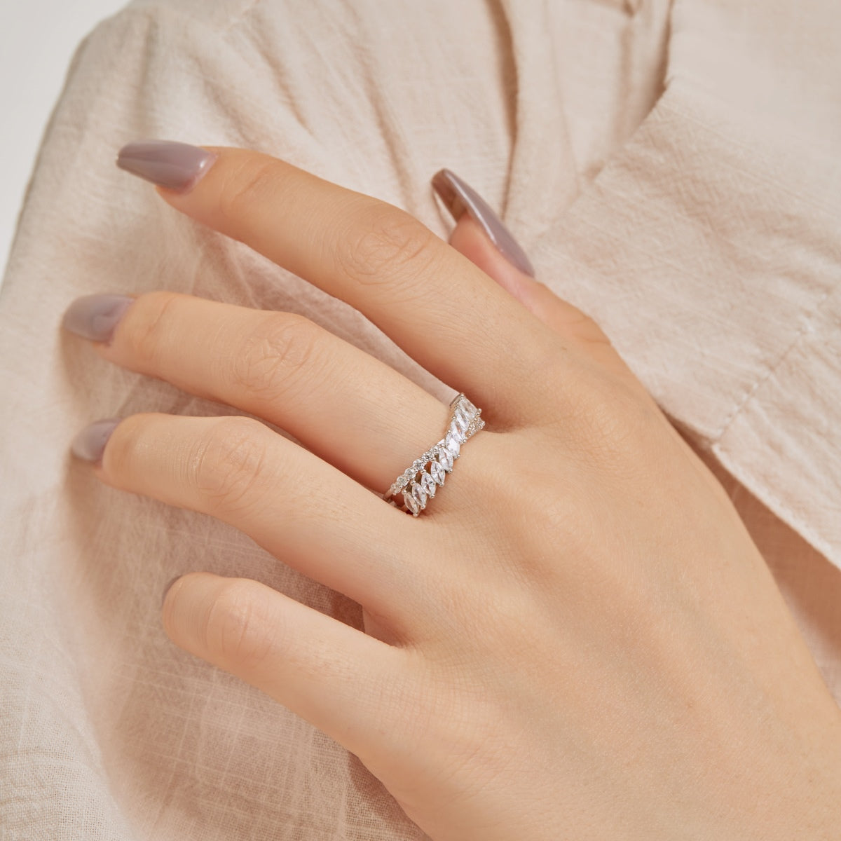 [Regalia jewelry]Unique Colorful Marquise Cut Daily Ring