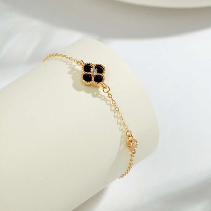 [Joyas Regalia] Delicada pulsera de trébol de cuatro hojas
