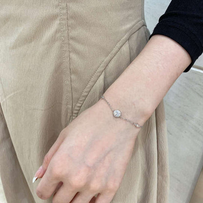 [Joyas Regalia] Pulsera deslumbrante con corte redondo