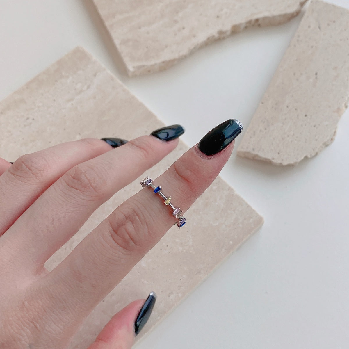 [Bijoux Regalia] Bague quotidienne unique à coupe trapézoïdale