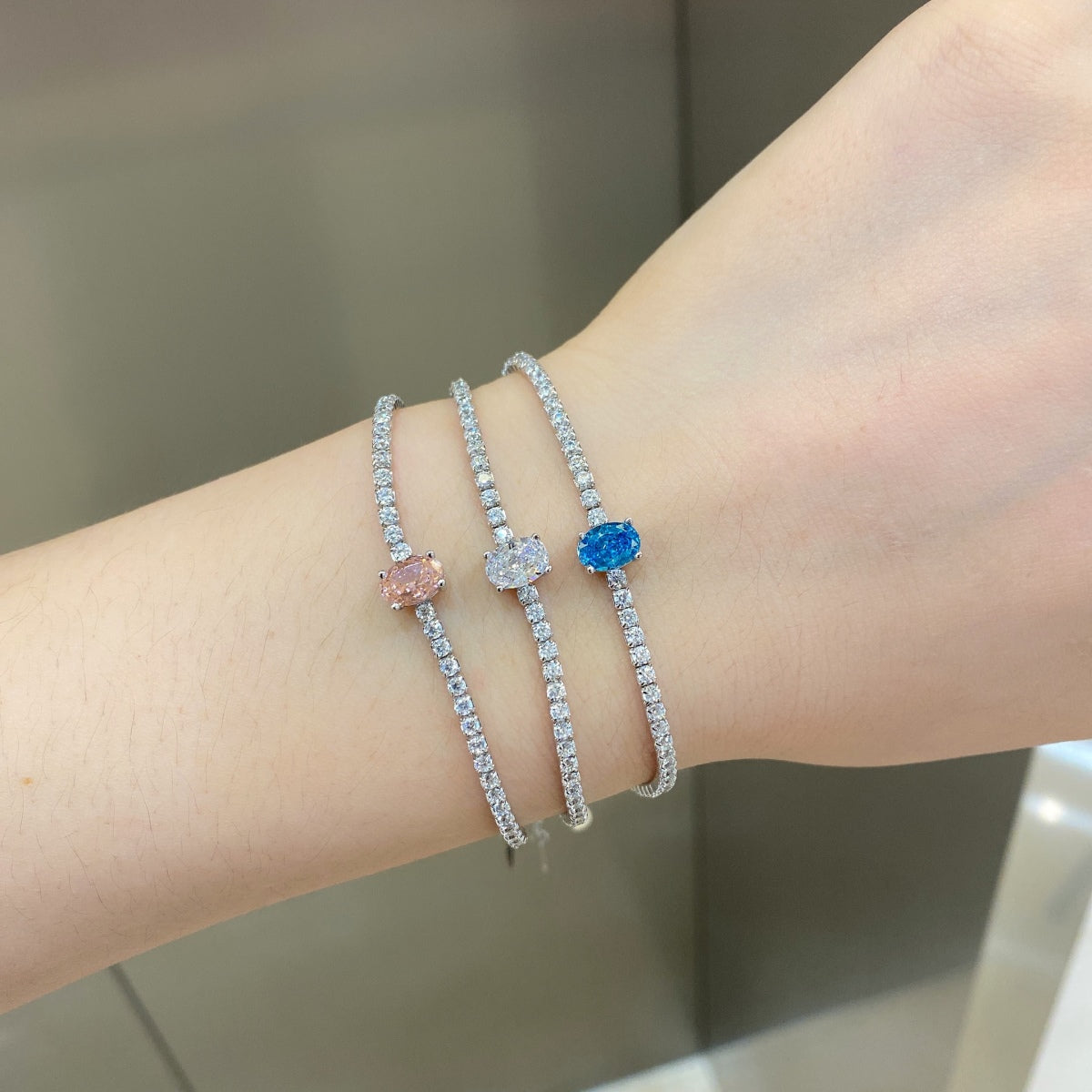 [Joyas Regalia] Pulsera diaria de corte ovalado exquisito de 0,75 quilates
