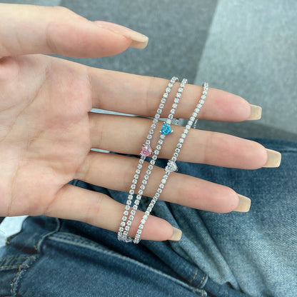 [Joyería Regalia] Pulsera elegante con forma de corazón romántico de 0,5 quilates