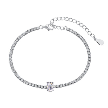 [Joyas Regalia] Pulsera diaria de corte ovalado exquisito de 0,75 quilates