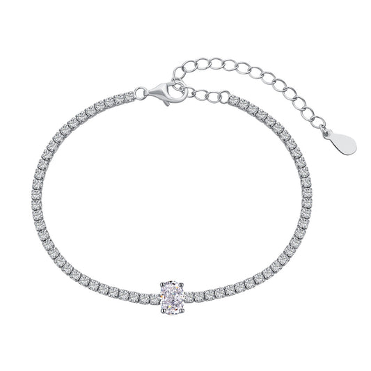 [Joyas Regalia] Pulsera diaria de corte ovalado exquisito de 0,75 quilates
