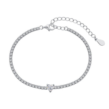 [Joyería Regalia] Pulsera elegante con forma de corazón romántico de 0,5 quilates