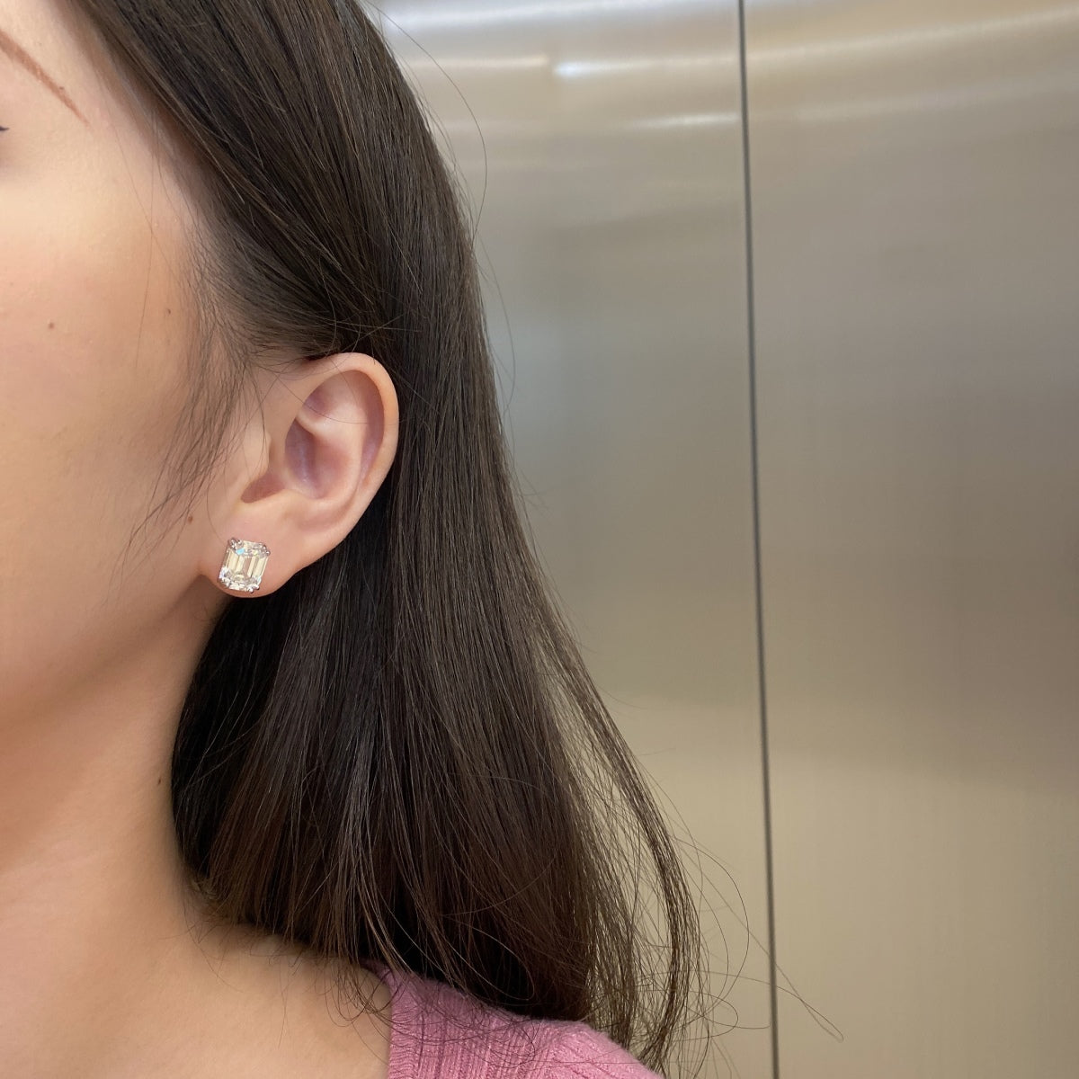 [Joyas Regalia] Pendientes de forma cuadrada deslumbrantes