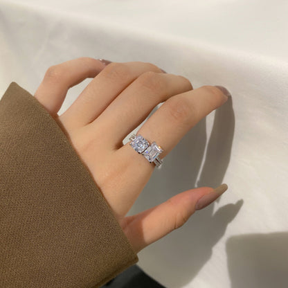 [Bijoux Regalia] Bague de fête ornée scintillante de 2,0 carats avec taille radiante