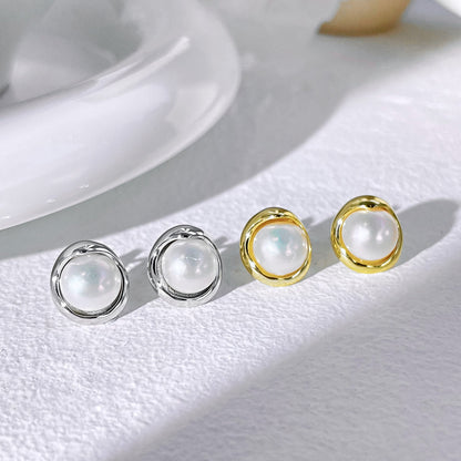 [Joyas Regalia] Pendientes de perlas de pan delicado