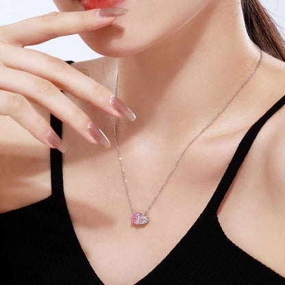 [Bijoux Regalia] Collier éblouissant en forme de carré et de cœur