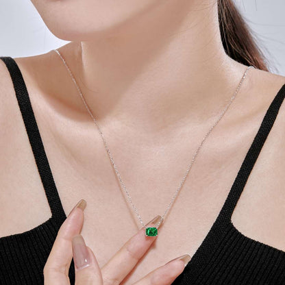 [Regalia jewelry]Luxurious Square Shape Colorful Necalack