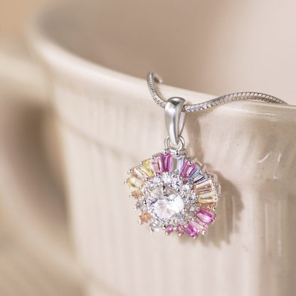 [Joyas Regalia]Collar colorido con flores encantadoras