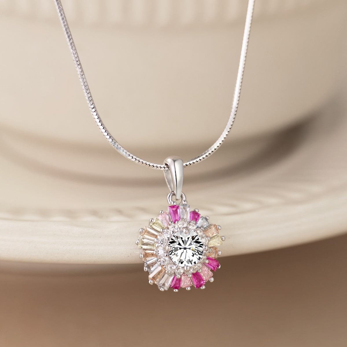[Joyas Regalia]Collar colorido con flores encantadoras