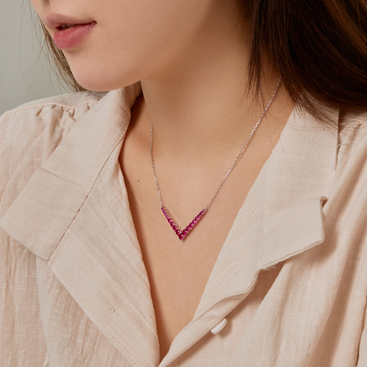 [Joyas Regalia]Collar adornado de corte redondo